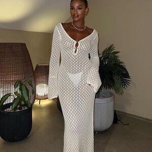 Commense Cream Maxi Dress